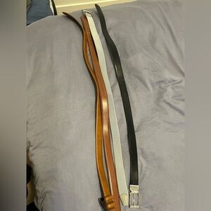 4 Leather Belts Bundle size 36 waist
